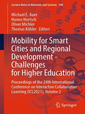 cover image of Mobility for Smart Cities and Regional Development--Challenges for Higher Education